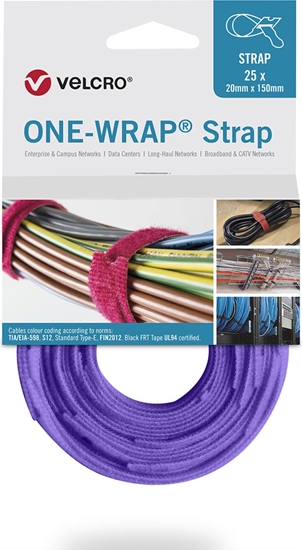 Picture of Velcro ® One Wrap® Strap 20mm x 150mm, 25 Stück, violett
