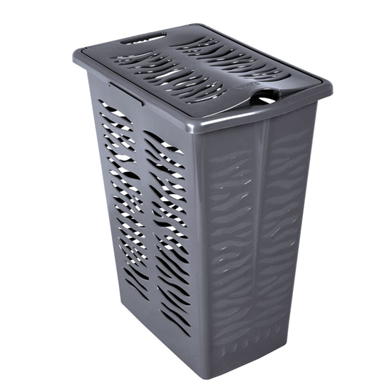 Picture of Veļas grozs 30L Zebra pelēks