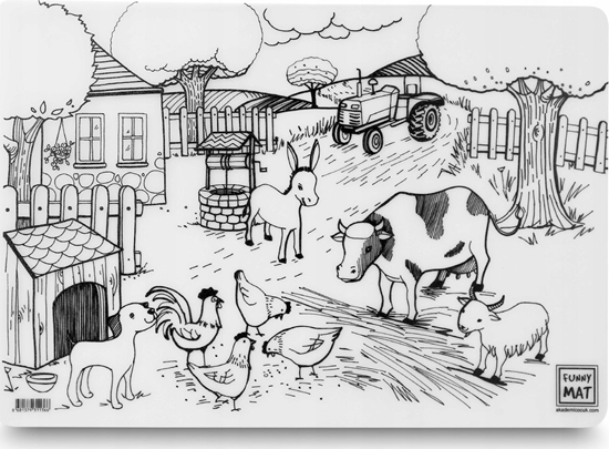 Picture of vidaXL Mata transparentna ycie na farmie Funny Mat