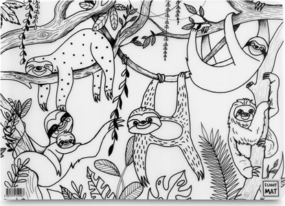 Picture of vidaXL Mata transparentna Leniwce Funny Mat STRIGO