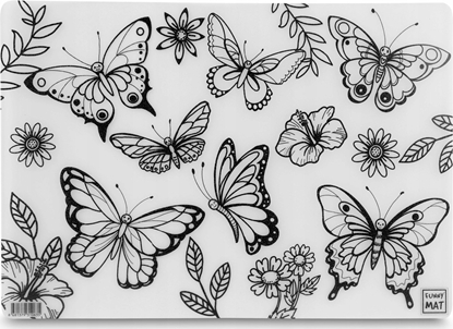 Picture of vidaXL Mata transparentna Motylki Funny Mat STRIGO