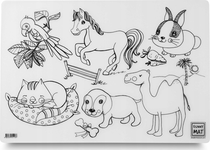 Picture of vidaXL Mata transparentna Zwierzta domowe Funny Mat