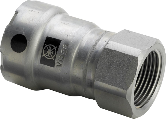 Изображение VIEGA Megapress overgang 3/4"x3/4" muffe/muffe, ulegeret stål med zink/nikkel belægning og SC-Contur