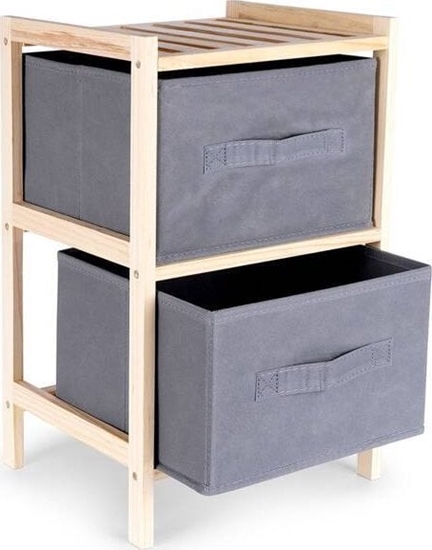 Picture of Vilde Szafka drewniana szara z dwoma szufladami 46 cm