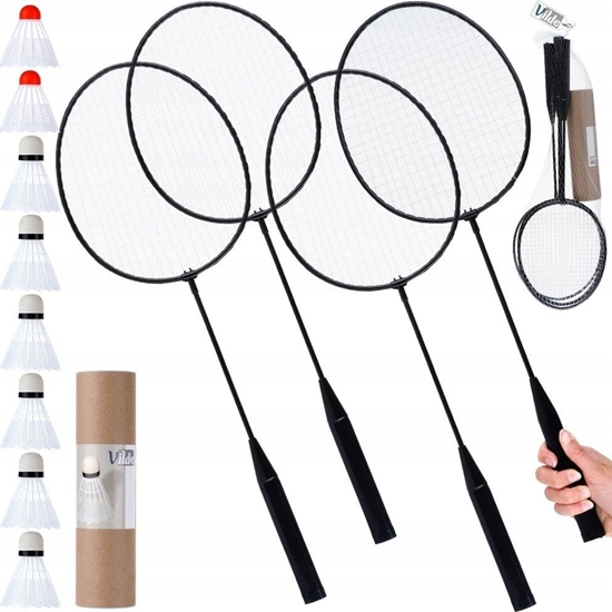 Picture of Vilde Zestaw do Badmintona Rakietki Rekreacyjny VILDE 8 lotek 61 cm 12 el.