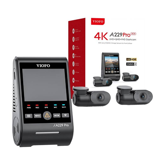 Изображение Viofo A229 Pro 3CH GPS Dash Cam 4K / 1080P