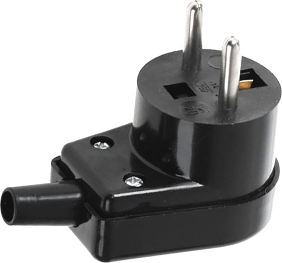 Picture of ViPlast Wtyczka ktowa z uziemieniem 16A 250V czarna 220-05