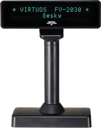 Изображение Virtuos Virtuos VFD zákaznický displej Virtuos FV-2030B 2x20 9mm, serial, erný