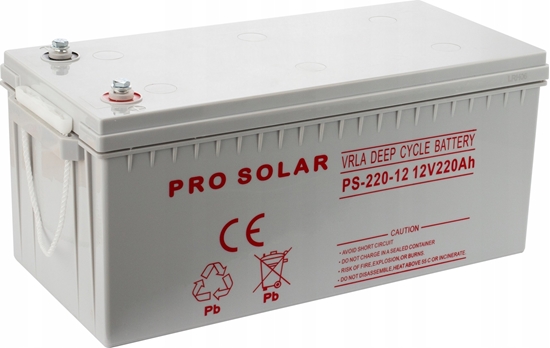 Изображение Volt AKUMULATOR VOLT POLSKA DEEP CYCLE VPRO SOLAR 12V 220AH VRLA BEZOBSUGOWY