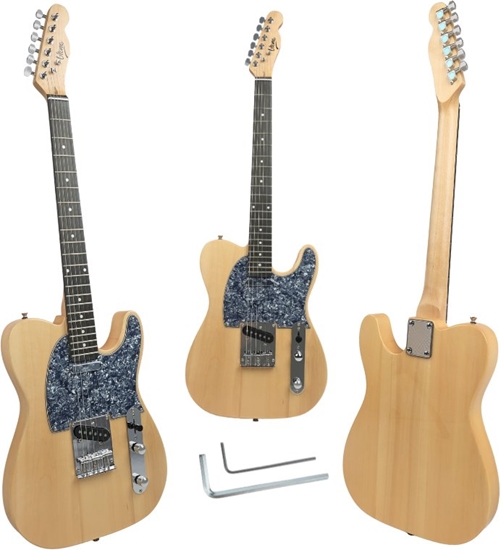 Picture of V-TONE GITARA ELEKTRYCZNA 4/4 TELECASTER 39 NATURALNE DREWNO KLUCZ IMBUSOWY