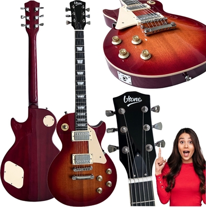 Picture of V-TONE VLP1 BS gitara elektryczna 4/4 Les Paul 39" HH Honey-Wine cutaway klucz imbusowy