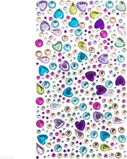 Изображение Walentynki Krysztaki samoprzylepne DPCRAFT 250 szt. Brights