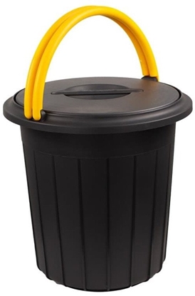 Picture of Waste bin Ecosolution 16L 33x33x33 5cm dark gray/yellow 8009115034155