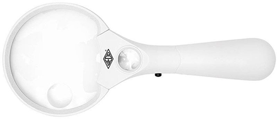 Picture of WEDO Lupe rund beleuchtet LED 90mm 2,5-fach weiß/schwarz