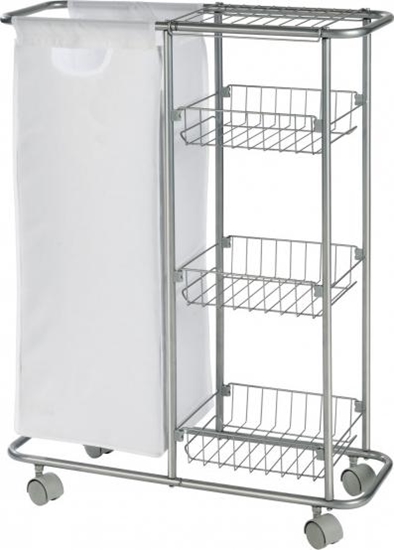 Picture of Wenko wózek 58 x 50 cm stal/poliester srebrny/biay