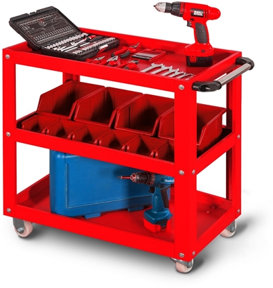 Изображение Werkstattwagen HUGO, 700 x 816 x 400 mm, rot