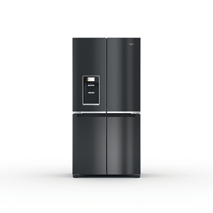 Attēls no Whirlpool Refrigerator | WQ9I FO2BX EF | Energy efficiency class E | Free standing | Side by side | Height 187.6 cm | No Frost system | Fridge net capacity 355 L | Freezer net capacity 237 L | Display | 41 dB | Black