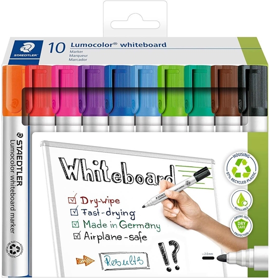 Picture of Whiteboardmarker Lumocolor 351 ass. rund 10stk/sæt