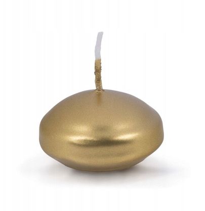 Изображение wieca pywajca pastylka DONAU HOME, lakierowana, 48x28 mm, 12 szt., zota