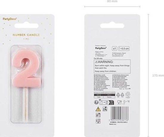 Изображение wieczka 2 jasno róowa 5,5cm