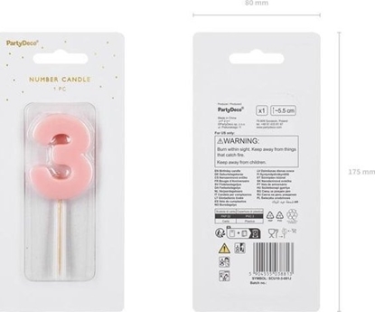 Изображение wieczka 3 jasno róowa 5.5cm