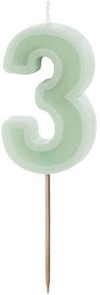 Picture of wieczka urodzinowa 3 zielona 6cm