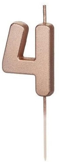 Изображение wieczka urodzinowa 4 róowe zoto 4.5cm