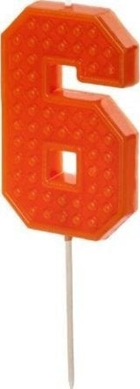 Picture of wieczka urodzinowa 6 czerwona 6cm