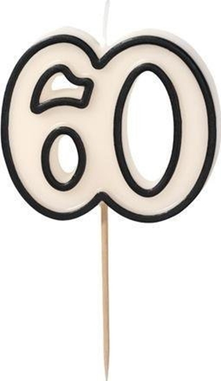 Picture of wieczka urodzinowa 60 biao-czarny 5,5cm