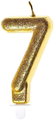 Picture of wieczka urodzinowa 7 zoty brokat