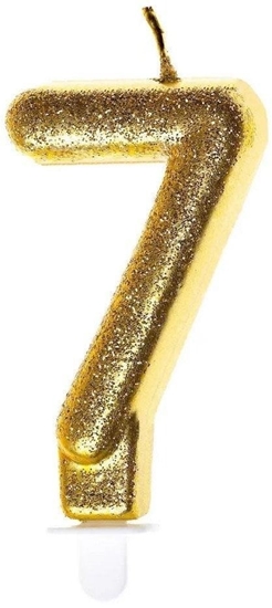 Picture of wieczka urodzinowa 7 zoty brokat