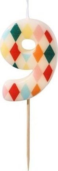 Picture of wieczka urodzinowa 9 romby 5,5cm