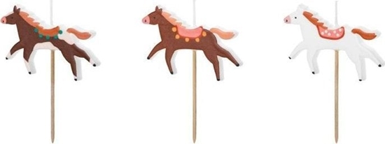 Picture of wieczki urodzinowe konie 5.8x4cm 3szt