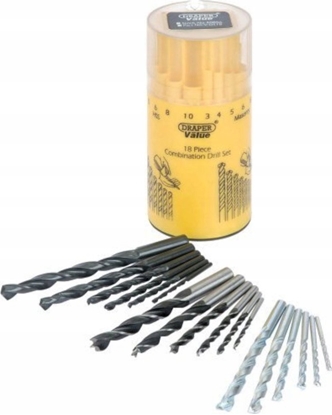 Attēls no Wierto Geko Zestaw 300szt. wierte i bitów do drewna, metalu i betonu(1)