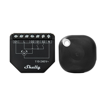 Изображение Shelly WiFi Shutter + BLU Button Tough 1 blinds/curtains controller