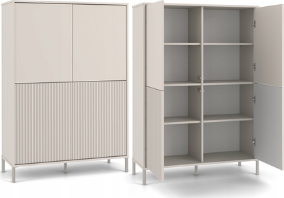 Attēls no Witryna KAMARO 4DK SLIM/GADKI KASZMIR 4 Drzwi Lamele Front Ryflowany + Klasyczny