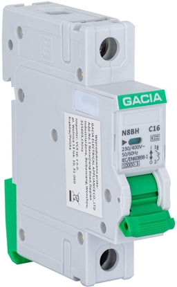 Picture of Wycznik nadprdowy GACIA N8BH 10KA C 1P 25A