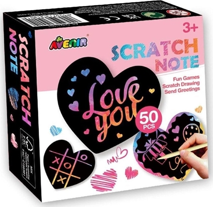 Изображение Wydrapywanki - Notes w ksztacie serca