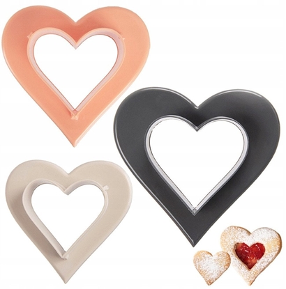 Attēls no Wykrawacze do ciastek dwustronne serce 3 szt.