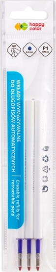 Picture of Wkady do dugopisu automatycznego wymazywalne 0.5mm niebieskie 3s w etui