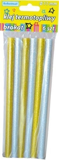 Picture of Wkady klejowe SCHEMAT Klej termotopliwy do pistoletu 11mm op. 6 szt. 1837 brokat Schemat