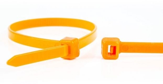 Изображение WKK 110196371 opaska kablowa Zwalniana opaska kablowa Plastik Pomaraczowy 100 szt.
