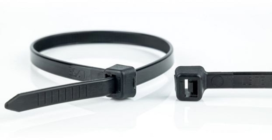 Изображение WKK 110297071 opaska kablowa Zwalniana opaska kablowa Plastik Czarny 100 szt.