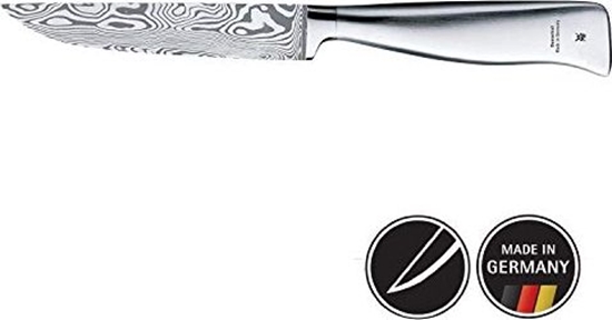 Picture of WMF Nó damasceski WMF Grand Gourmet, uniwersalny nó 23 cm, 120-warstwowa stal damasceska, wydajno cicia, drewniana kaseta, ostrze 11 cm