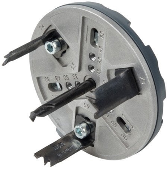 Изображение wolfcraft GmbH 5985000, Drill, Circle cutter drill bit, Right hand rotation, Plasterboard, Plywood, Softwood, Panel, 8.5 mm, 3 cm