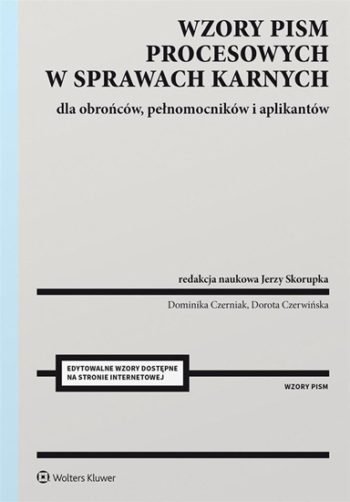 Picture of Wolters Kluwer Wzory pism procesowych w sprawach karnych