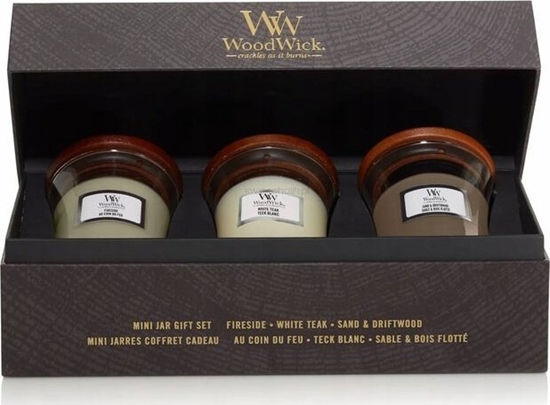 Изображение WoodWick Woodwick Mini Woody Dárková sada malých svíek - 85,0 g