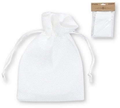 Picture of Woreczki jutowe biae 10x15cm 6szt