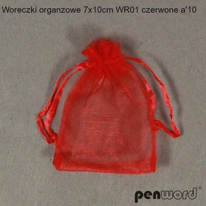 Picture of Woreczki organzowe czerwone 7x10cm 10szt
