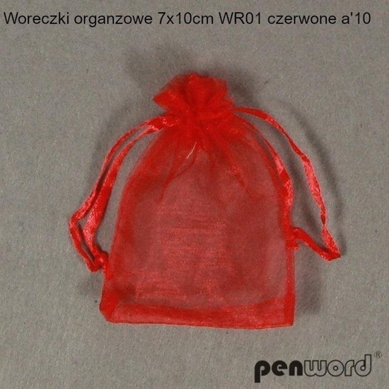 Picture of Woreczki organzowe czerwone 7x10cm 10szt